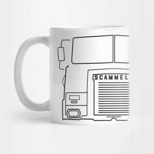 Scammell Crusader classic truck outline black Mug